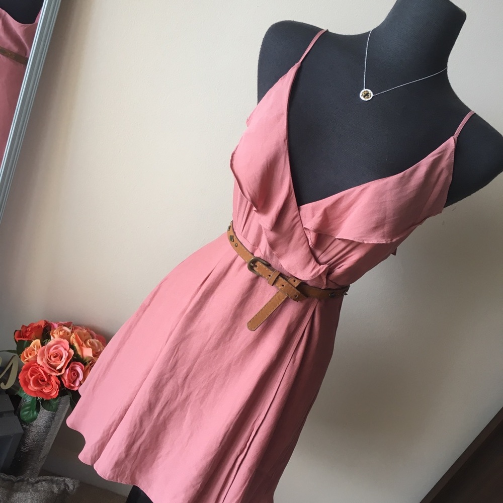 Dark Blush Button Dress Size Large NWT